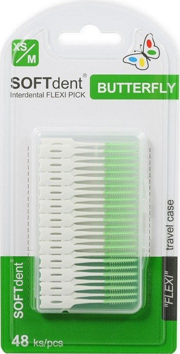 SOFTdent Butterfly dentální párátka XS/M 48ks