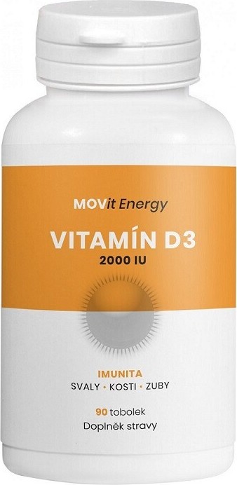 Vitamin D3 2000 I.U. 50mcg 90 kapslí MOVit