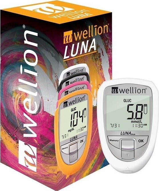 Wellion LUNA TRIO set glukometr bílý