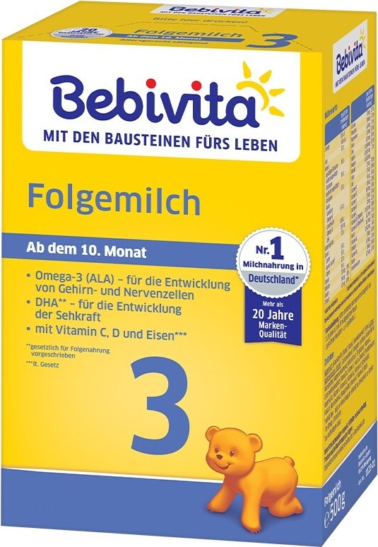 Bebivita 3 pokračovací MKV od uk.9.měsíce 500g