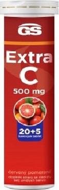 GS Extra C 500 červený pomeranč šumivé tablety 20+5