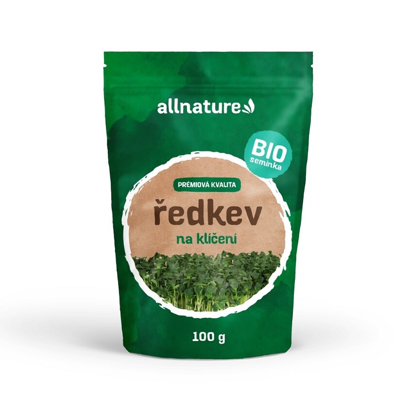 Allnature Semínka na klíčení ředkev BIO 100g