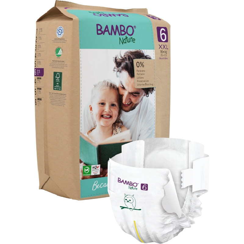 Bambo Nature 6 dětské plenkové kalhotky paper bag 16+ kg 20ks