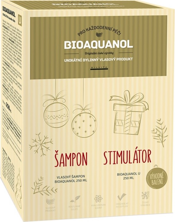 Bioquanol Šampon+Stimulátor 2x250ml vánoční 2022
