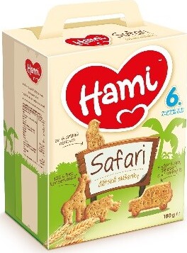 Hami Safari dětské sušenky 180g 6M