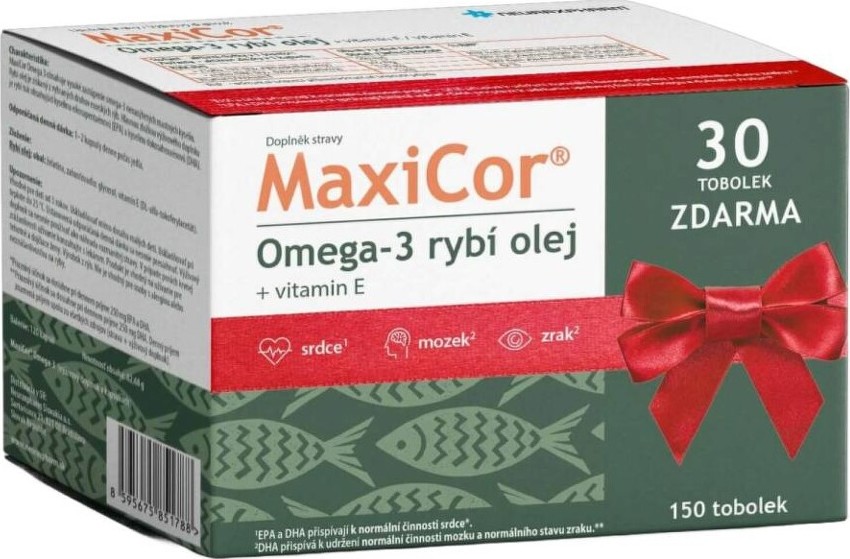 MaxiCor Omega-3 tbl.120+30 dárkové balení 2023