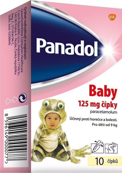 Panadol Baby 125mg čípky 10ks