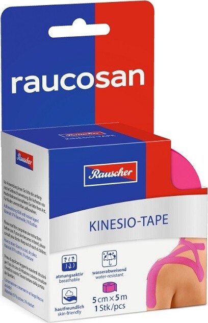 Tejp.páska Raucosan KinesioTape 5cmx5m růž.