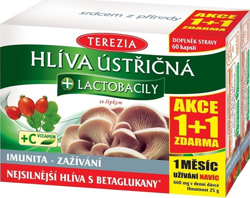 TEREZIA Hlíva ústřičná+lactobacily 60+60 kapslí