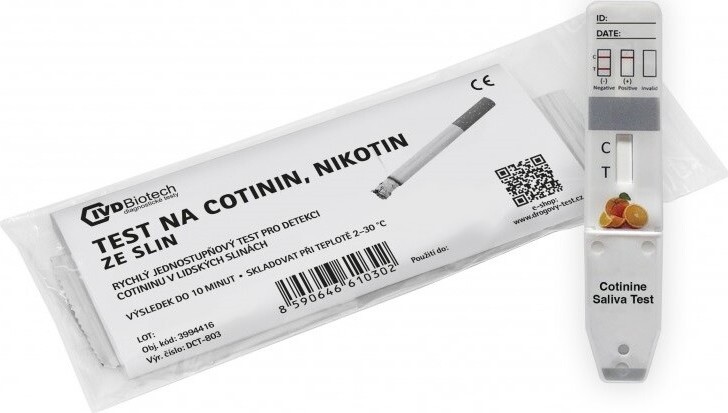Test na cotinin/nikotin ze slin 1ks