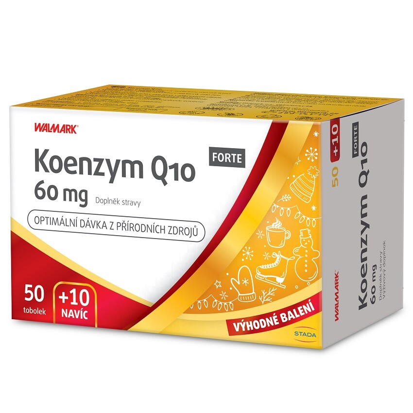 Walmark Koenzym Q10 Forte 60mg 50+10 tobolek navíc