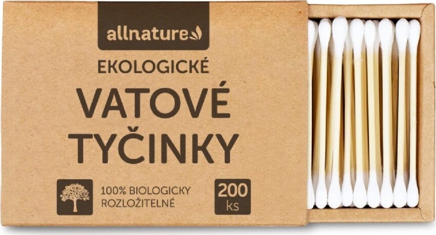 Allnature Ekologické vatové tyčinky 200ks