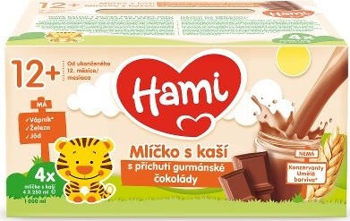 Hami Mlíčko s kaší gurmánská čokoláda 4 x 250ml