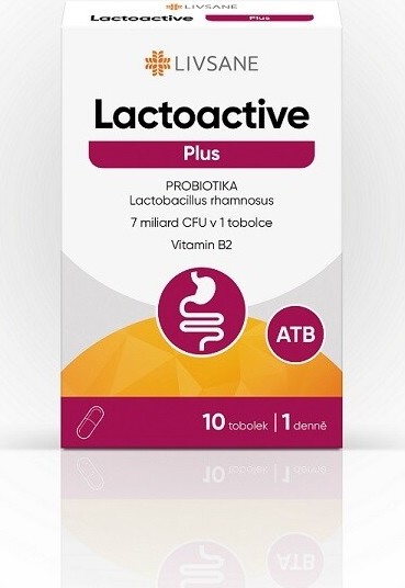 LIVSANE Lactoactive Plus PROBIOTIKA vit. B2 tob.10