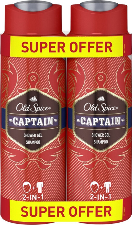 Old Spice Captain Sprchový gel a šampon pro muže 2x400ml