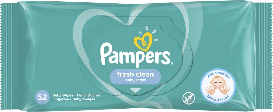 Pampers Fresh Clean Dětské čistící ubrousky 52ks