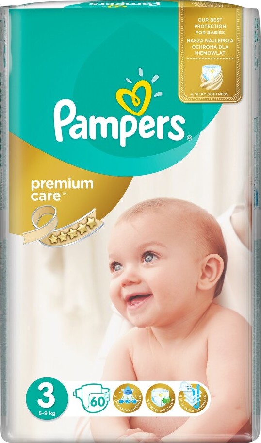 PAMPERS plenky Premium Care 3 Midi 60ks