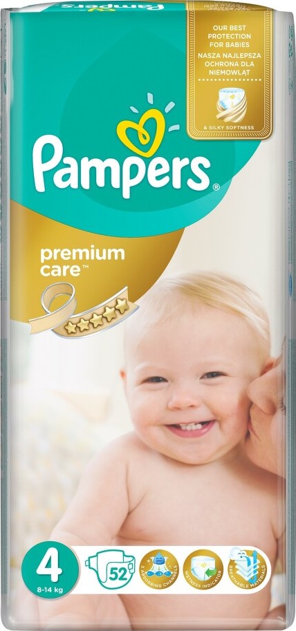 PAMPERS plenky Premium Care 4 Maxi 52ks