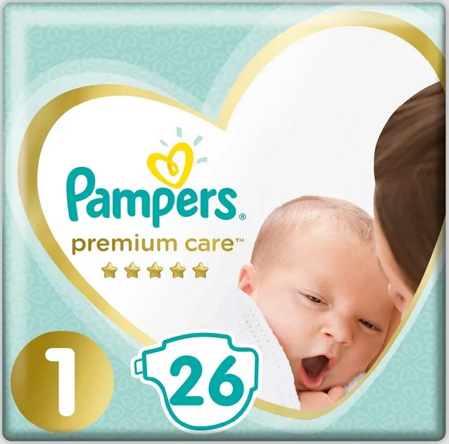 Pampers plenky Premium Care Pack S1 Newborn 26ks