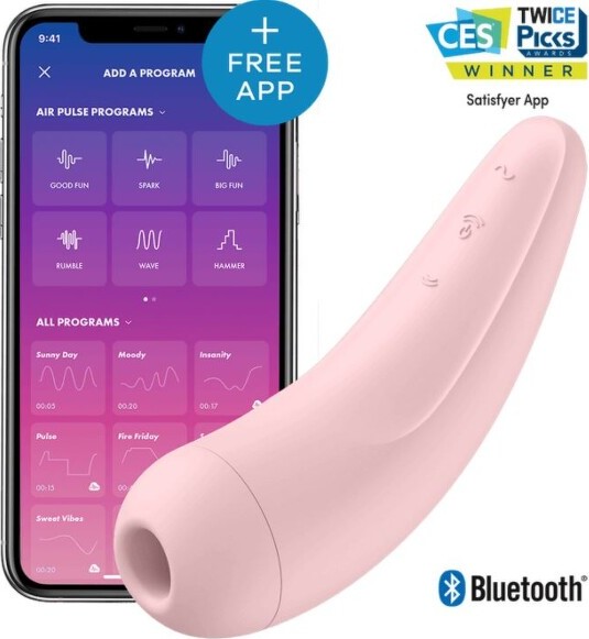 Satisfyer Curvy 2+ podtlakový vibrátor růžový