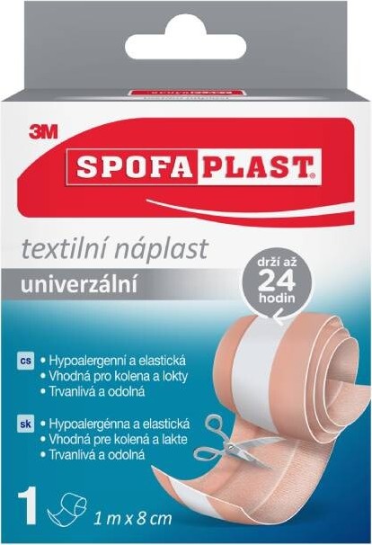 3M Spofaplast 164 Textilní elastická náplast 1mx8cm