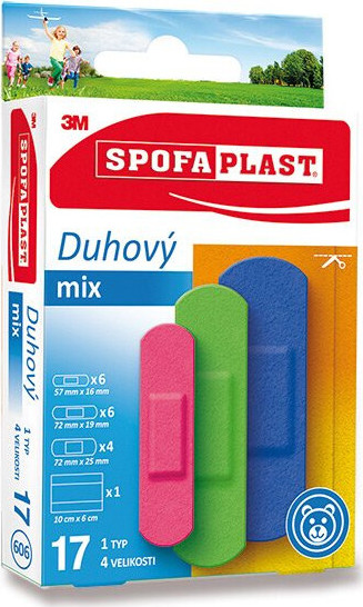 3M Spofaplast 606 Duhový mix 17ks