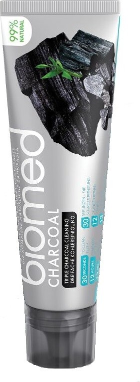 BIOMED CHARCOAL zubní pasta BIO 100g