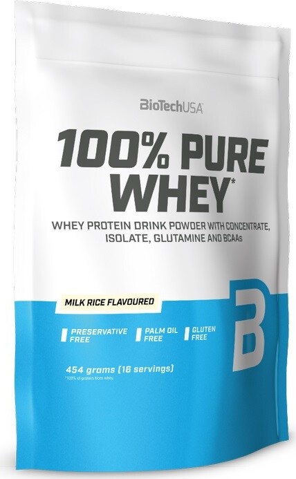 BioTech 100% Pure Whey 454g mléčná rýže