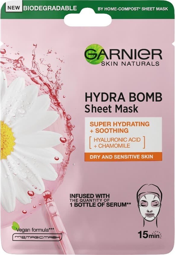 GARNIER HydraBomb zklidňující textilní maska 28g