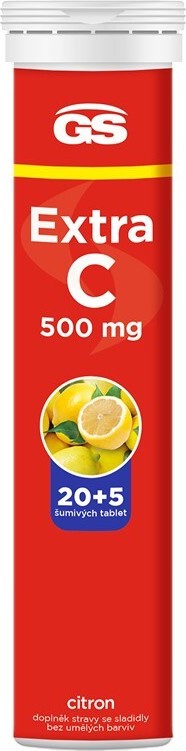 GS Extra C 500 citron šumivé tablety 20+5