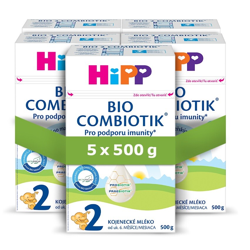 HiPP 2 Combiotik kojenecké mléko BIO 5x500g