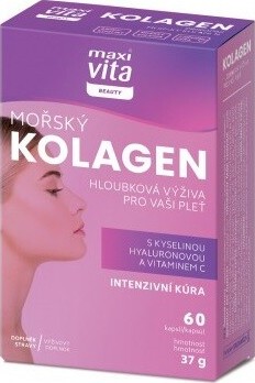 Maxi Vita Beauty Mořský kolagen+kys.hyalur.cps.60