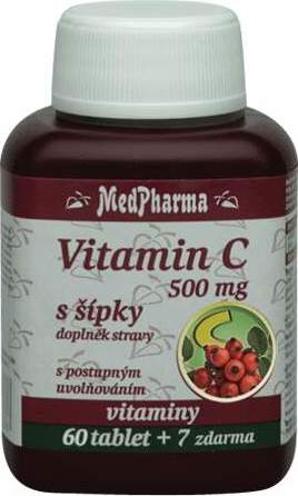 MedPharma Vitamin C 500mg s šípky 67 tablet s postupným uvolňováním