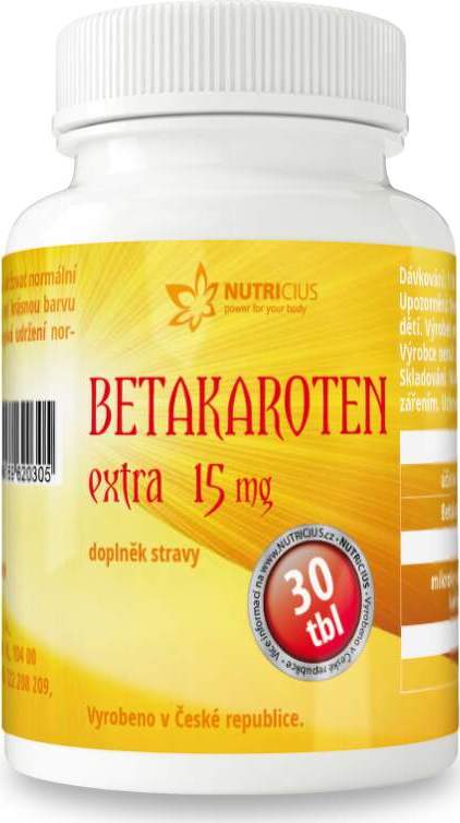 Nutricius Betakaroten Extra 15 mg 30 tablet