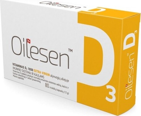 Oilesen Vitamín D3 1000 cps.80