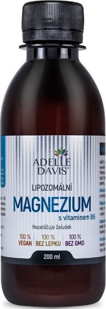 Adelle Davis Lipozomální magnezium+vitamín B6 200ml