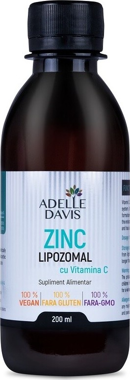 Adelle Davis Lipozomální zinek+vitamín C 200ml