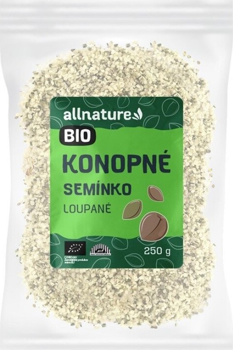 Allnature Konopné semínko loupané RAW BIO 250g