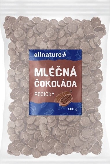Allnature Mléčná čokoláda pecičky 500g