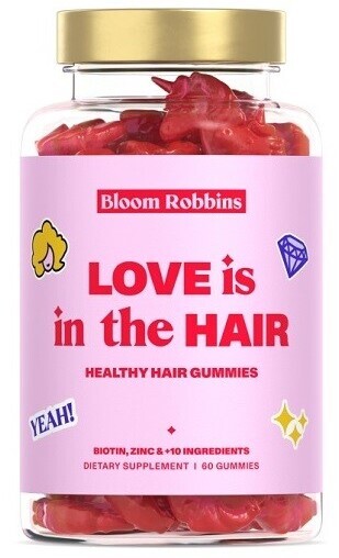 Bloom Robbins LOVE is in the HAIR - vitamíny na vlasy s biotinem gumídci 60ks