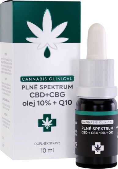 Cannabis Clinical CBD+CBG olej 10% + Q10 10ml