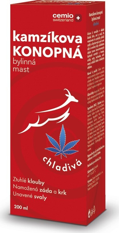 Cemio Kamzíkova konopná mast chladivá 200ml