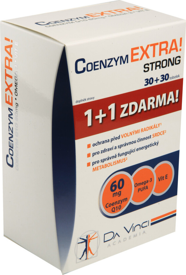 Coenzym EXTRA! Strong 60mg DaVinci tob.30+30ZDARMA