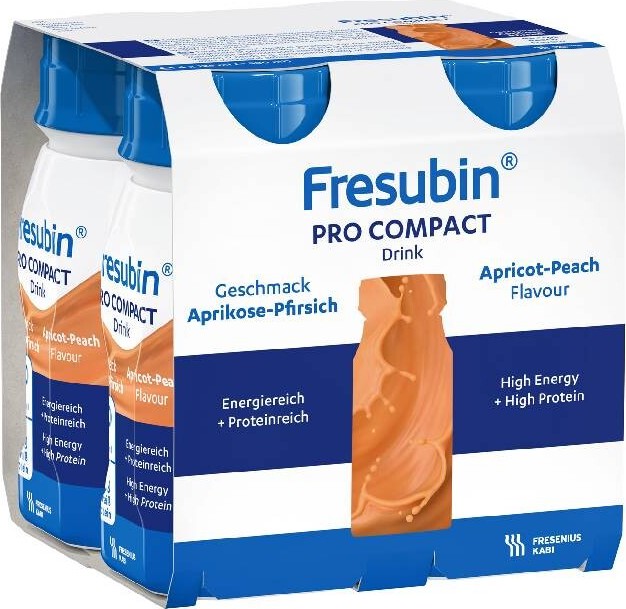 FRESUBIN PRO COMPACT DRINK PŘÍCHUŤ MERUŇKOVO-BROSKVOVÁ POR SOL 4X125ML