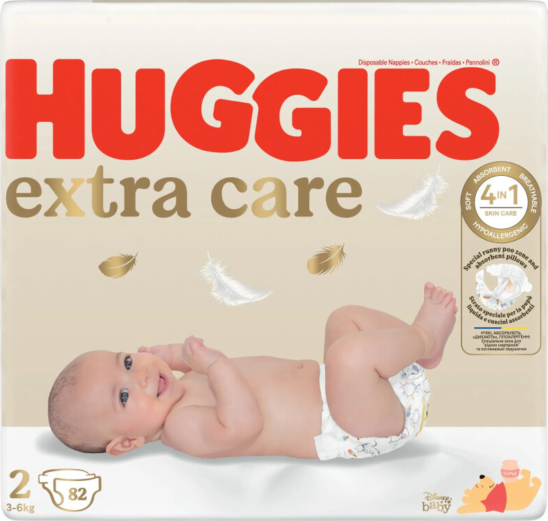HUGGIES extra care 2 3-6kg 82ks