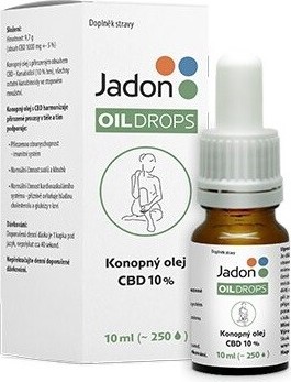 Jadon OIL DROPS konopný olej CBD 10% 10ml