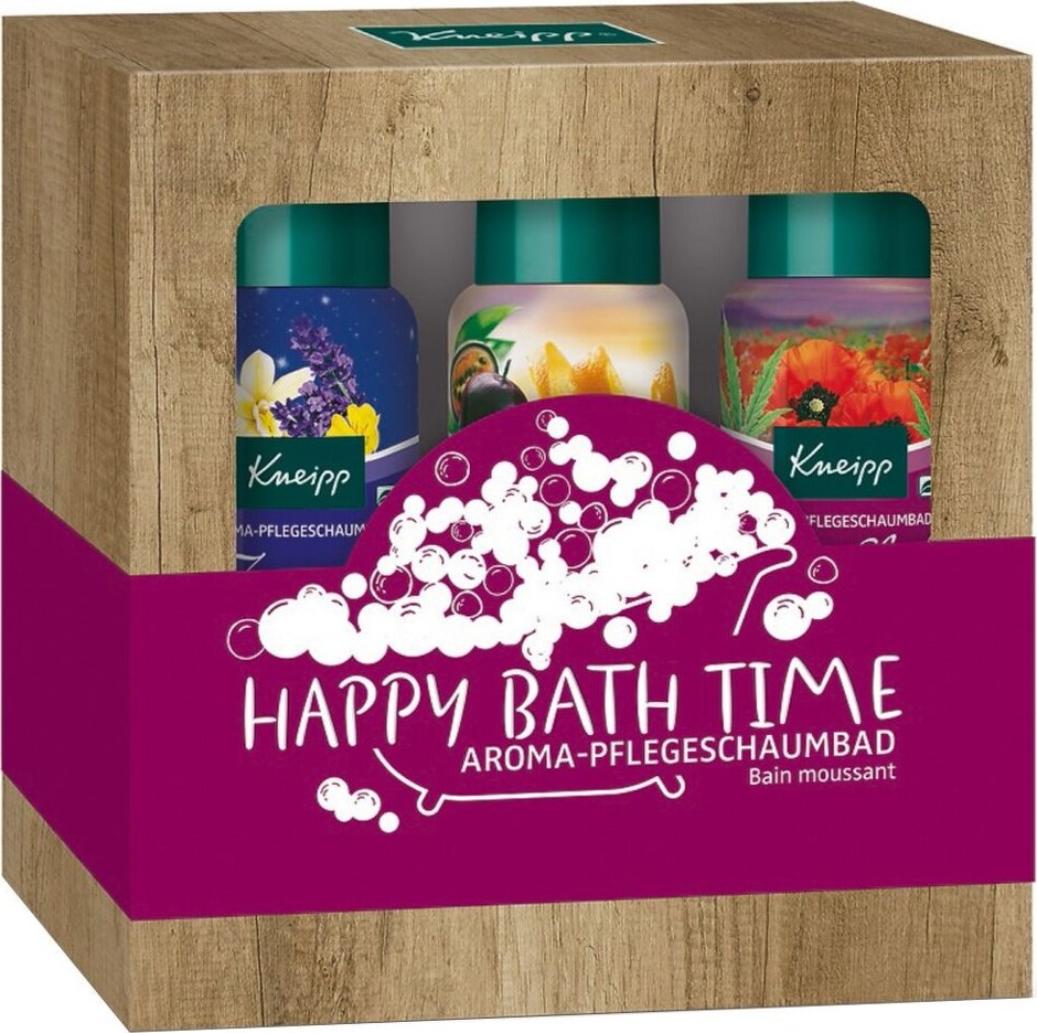 Kneipp Happy Bath Time sada pěna do koupele Dream Time 100 ml + pěna do koupele Good Mood 100 ml + pěna do koupele Happy Time-Out 100 ml unisex