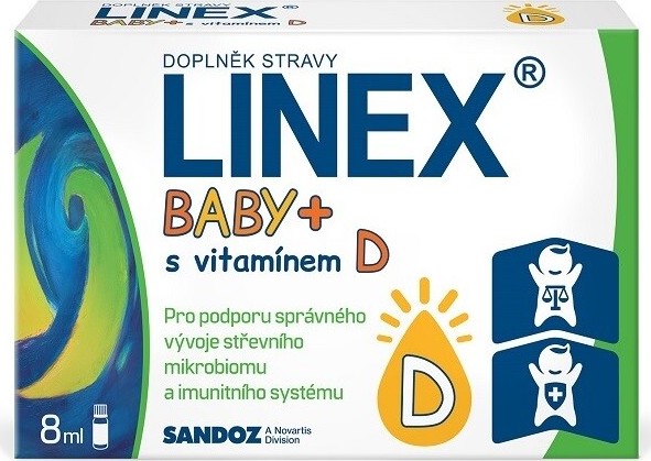Linex Baby+ s vitamínem D 8ml