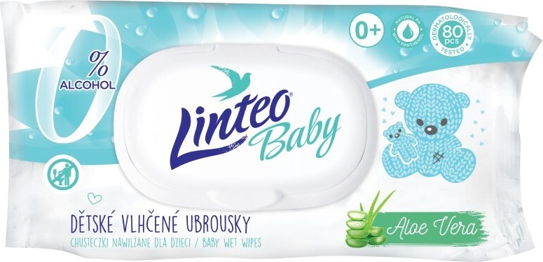 Linteo Baby Vlhčené ubrousky s Aloe vera 80ks