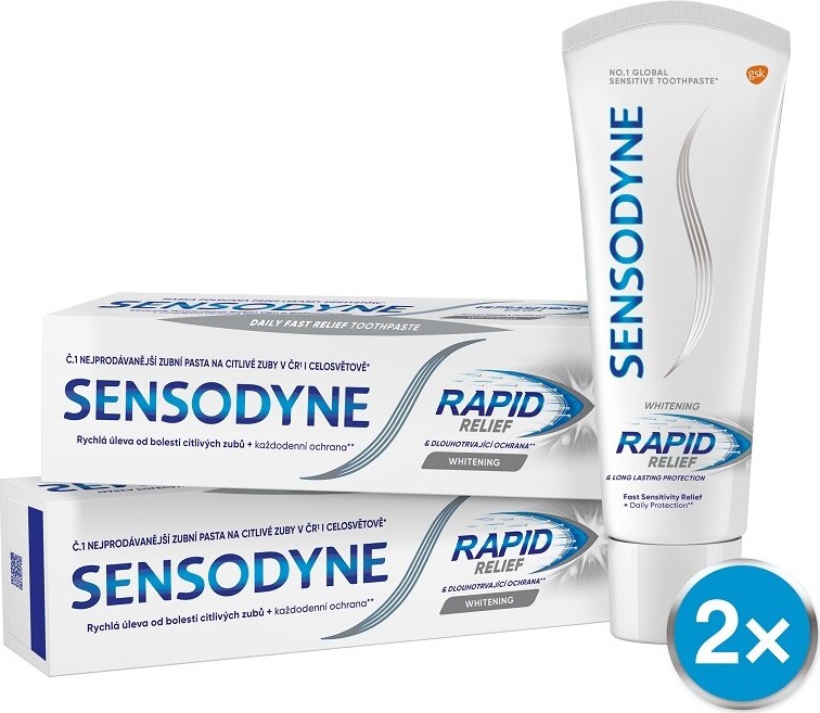 Sensodyne Rapid Whitening zubní pasta 75ml - balení 2 ks